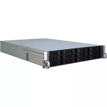 Κουτί διακομιστή Inter-Tech IPC 2U-2412 Rack Μαύρο, Ασημί