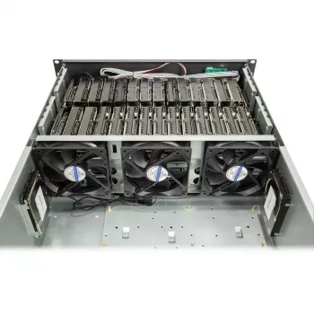 Κουτί υπολογιστή Inter-Tech 4F28 Rack Μαύρο, Ασημί