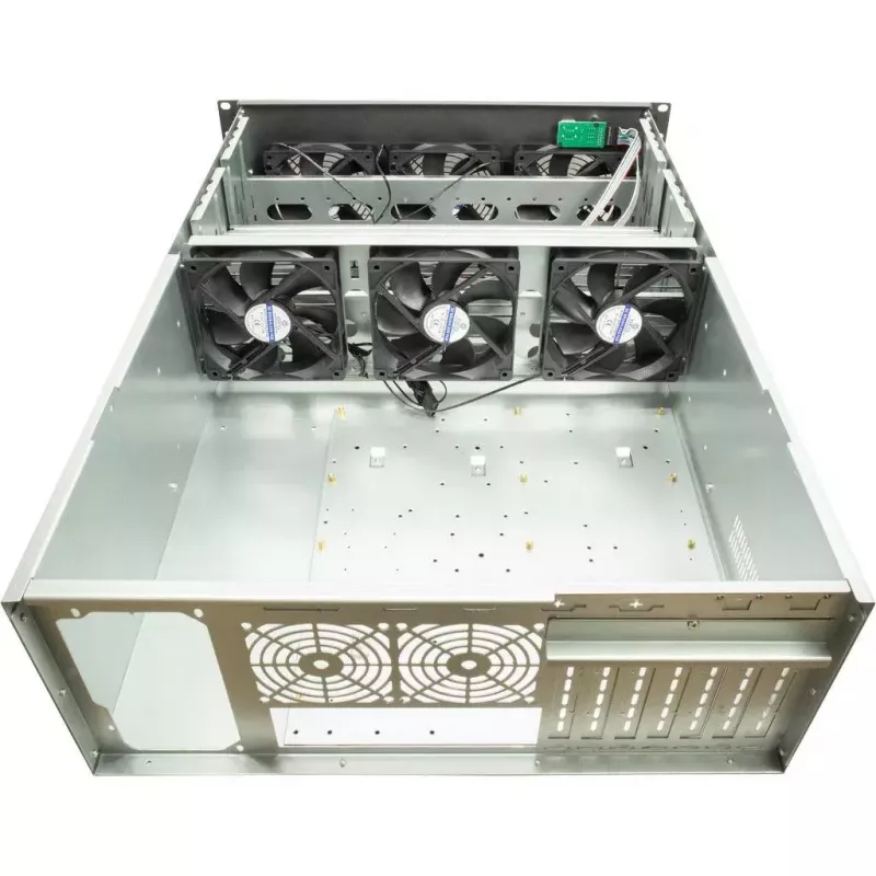 Κουτί υπολογιστή Inter-Tech 4F28 Rack Μαύρο, Ασημί