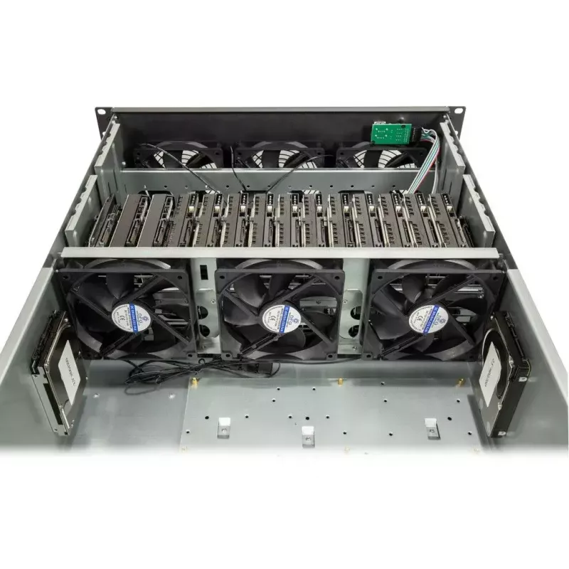 Κουτί υπολογιστή Inter-Tech 4F28 Rack Μαύρο, Ασημί