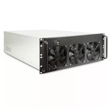 Κουτί υπολογιστή Inter-Tech 4F28 Rack Μαύρο, Ασημί
