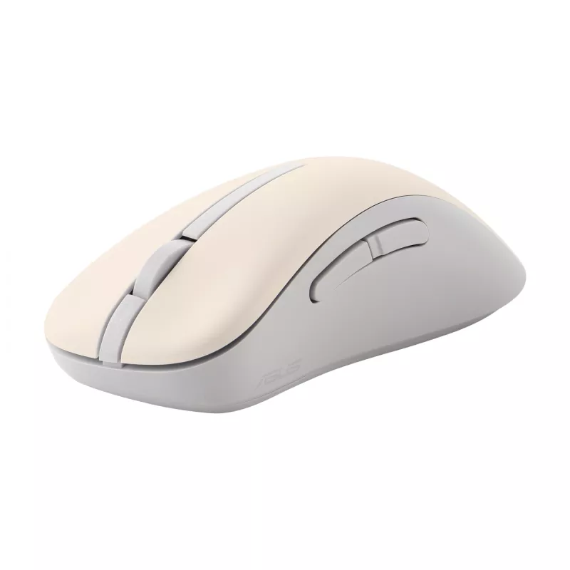 ASUS Marshmallow MD102 ασύρματο ποντίκι γραφείου, RF + Bluetooth, οπτικό, 1600 DPI, για δεξιόχειρες, μπεζ