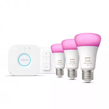 Smart-Lighting-Kit Philips Hue White and Colour Ambience Starterkit – 3× λαμπτήρες E27 11W, Bluetooth/Zigbee, Dimmer