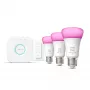 Smart-Lighting-Kit Philips Hue White and Colour Ambience Starterkit – 3× λαμπτήρες E27 11W, Bluetooth/Zigbee, Dimmer