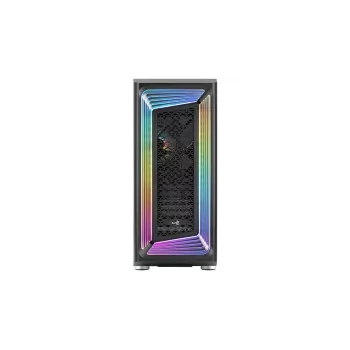 Κουτί υπολογιστή AEROCOOL Interstellar Midi-Tower Μαύρο — ATX, υποστηρίζει έως 362 mm GPU, 163 mm CPU-ψύκτη, 3x120/360 mm μπροστινό ψυγείο