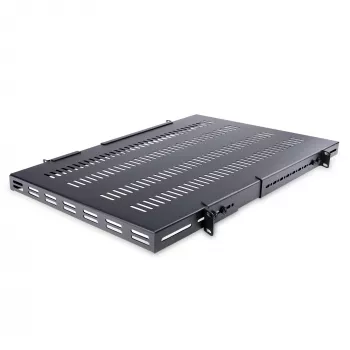 StarTech.com Ράφι τοποθέτησης σε rack 1U 4-Post Adjustable Vented Server Rack Mount Shelf - 330lbs(150 kg) - 19.5 to 38in Adjustable Mounting Depth Universal Tray for 19 inch AV/ Network Equipment Rack - 27.5in Deep