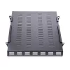 StarTech.com ADJSHELFHDV ρυθμιζόμενο αεριζόμενο ράφι 1U για rack διακομιστή, βαρέως τύπου, 150 kg, ρυθμιζόμενο βάθος τοποθέτησης 49,5–97,4 cm (19,5–38 ίντσες), 19 ιντσών, μαύρο