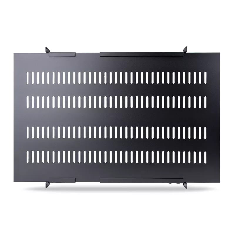 StarTech.com ADJSHELFHDV ρυθμιζόμενο αεριζόμενο ράφι 1U για rack διακομιστή, βαρέως τύπου, 150 kg, ρυθμιζόμενο βάθος τοποθέτησης 49,5–97,4 cm (19,5–38 ίντσες), 19 ιντσών, μαύρο