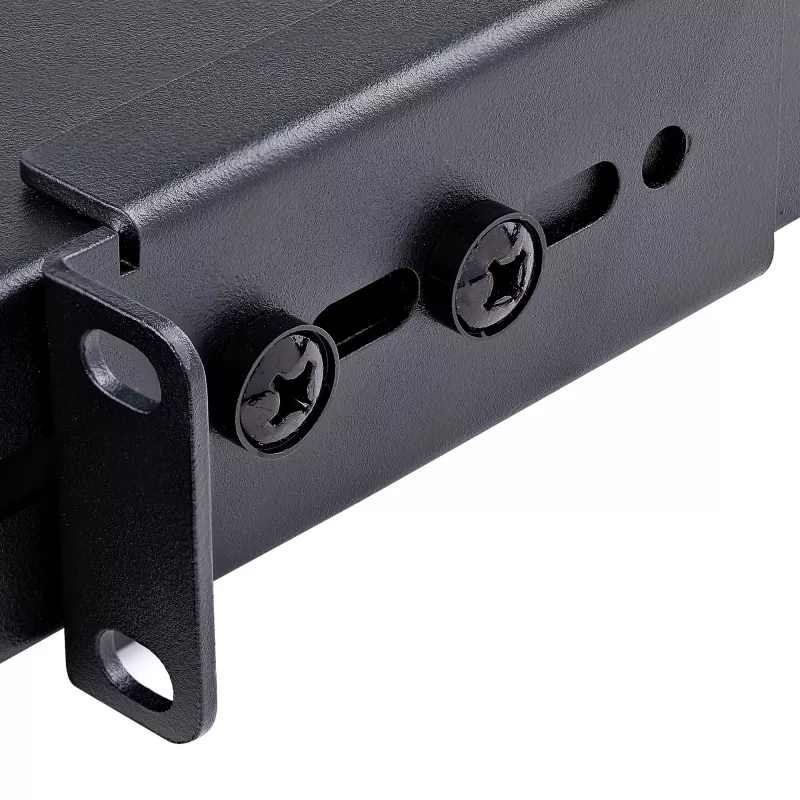StarTech.com ADJSHELFHDV ρυθμιζόμενο αεριζόμενο ράφι 1U για rack διακομιστή, βαρέως τύπου, 150 kg, ρυθμιζόμενο βάθος τοποθέτησης 49,5–97,4 cm (19,5–38 ίντσες), 19 ιντσών, μαύρο
