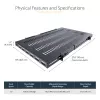 StarTech.com ADJSHELFHDV ρυθμιζόμενο αεριζόμενο ράφι 1U για rack διακομιστή, βαρέως τύπου, 150 kg, ρυθμιζόμενο βάθος τοποθέτησης 49,5–97,4 cm (19,5–38 ίντσες), 19 ιντσών, μαύρο