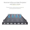 StarTech.com ADJSHELFHDV ρυθμιζόμενο αεριζόμενο ράφι 1U για rack διακομιστή, βαρέως τύπου, 150 kg, ρυθμιζόμενο βάθος τοποθέτησης 49,5–97,4 cm (19,5–38 ίντσες), 19 ιντσών, μαύρο