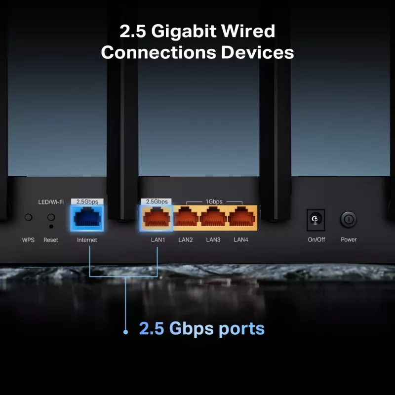 TP-Link Archer BE400 WLAN Router 2.5 Gigabit Ethernet Dual-Band (2,4 GHz / 5 GHz) μαύρο