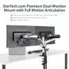 StarTech.com Βραχίονας διπλής οθόνης τοποθέτησης γραφείου – πλήρως αρθρωτός – Premium