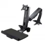 StarTech.com Βραχίονας οθόνης Sit-Stand – ρυθμιζόμενος βραχίονας σταθμού εργασίας Sit-Stand τοποθέτησης γραφείου για μονή οθόνη VESA 34 ιντσών – εργονομικός, αρθρωτός μετατροπέας όρθιου γραφείου με ράφι πληκτρολογίου