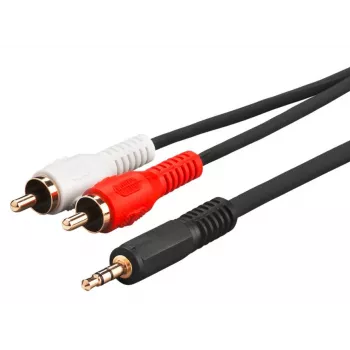 Καλώδιο ήχου Microconnect AUDLC2G 1,5 m 3,5 mm 2 x RCA μαύρο