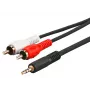 Καλώδιο ήχου Microconnect AUDLC3G 3 m 3.5mm 2 x RCA μαύρο