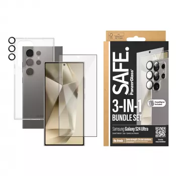 PanzerGlass SAFE. by ® 3-in-1 πακέτο Samsung Galaxy S24 Ultra