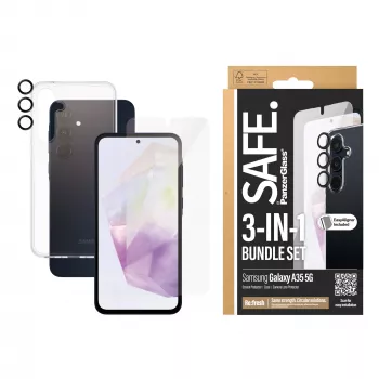 PanzerGlass SAFE. by ® 3-in-1 πακέτο προστασίας Samsung Galaxy A35 5G