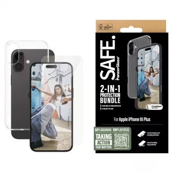 PanzerGlass SAFE. by ® 2-in-1 πακέτο προστασίας iPhone '24 6,7 ιντσών