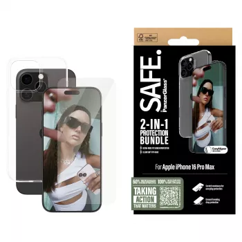 PanzerGlass SAFE. by ® 2-in-1 πακέτο προστασίας iPhone 16 Pro Max