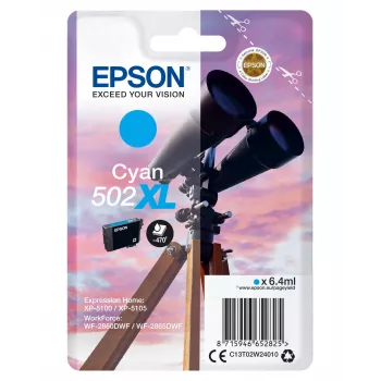 Epson μεμονωμένη συσκευασία κυανό 502XL μελάνι, υψηλή (XL) απόδοση, κυανό, 6,4 ml, 1 τεμάχιο, 470 σελίδες