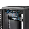 StarTech.com Ράφι τοποθέτησης για server rack 2U – Καθολικό ράφι προβόλου για rack δικτύου 19 ιντσών & ερμάρια – Χάλυβας υψηλής αντοχής – Φέρουσα ικανότητα 20 kg – Βάθος ραφιού 400 mm, Μαύρο