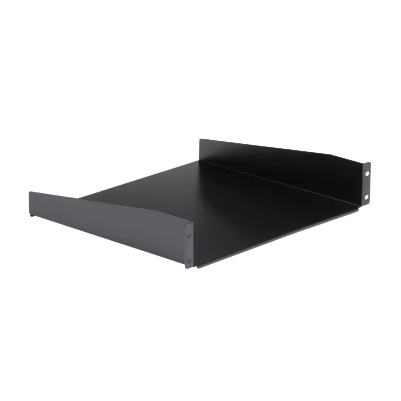 StarTech.com Ράφι τοποθέτησης για server rack 2U – Καθολικό ράφι προβόλου για rack δικτύου 19 ιντσών & ερμάρια – Χάλυβας υψηλής αντοχής – Φέρουσα ικανότητα 20 kg – Βάθος ραφιού 400 mm, Μαύρο