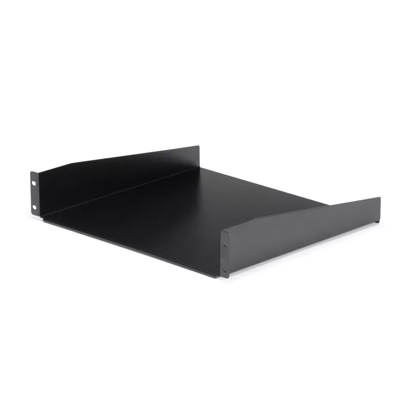 StarTech.com Ράφι τοποθέτησης για server rack 2U – Καθολικό ράφι προβόλου για rack δικτύου 19 ιντσών & ερμάρια – Χάλυβας υψηλής αντοχής – Φέρουσα ικανότητα 20 kg – Βάθος ραφιού 400 mm, Μαύρο