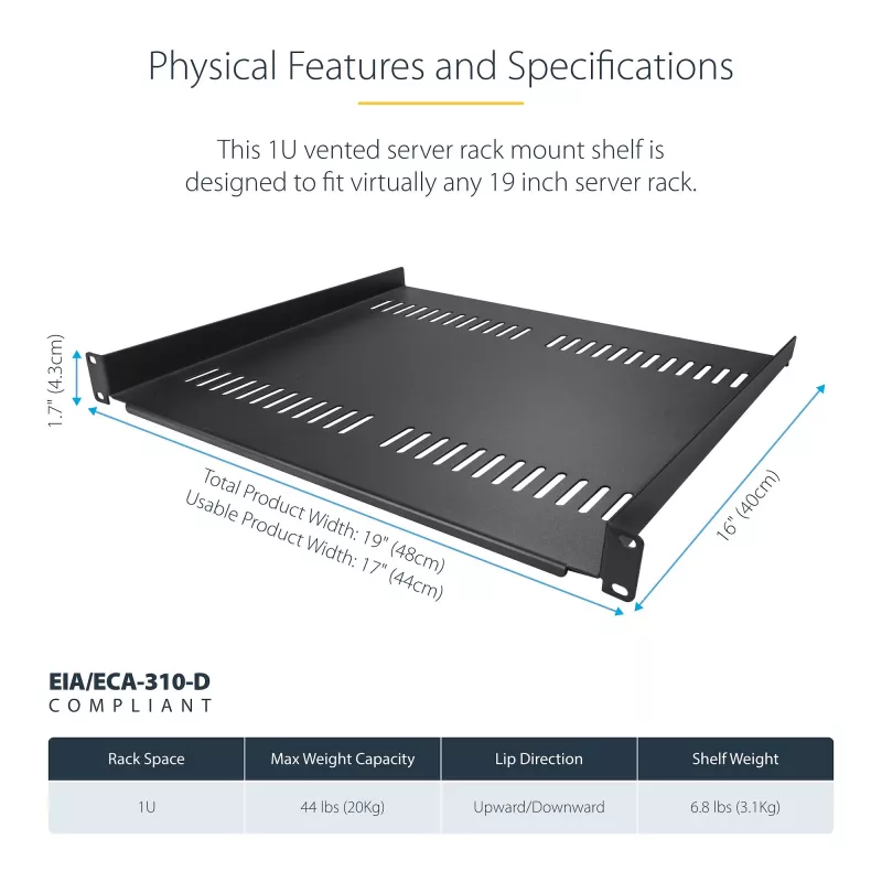 StarTech.com CABSHELF116V2PK αξεσουάρ rack ράφι