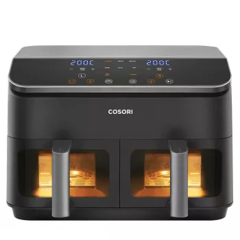 Cosori Dual Basket Chef Edition διπλή 8,5 L επιτραπέζια συσκευή 1750 W φριτέζα αέρα μαύρο, ασημί