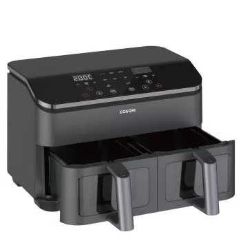 Cosori Dual Basket Chef Edition διπλή 8,5 L επιτραπέζια συσκευή 1750 W φριτέζα αέρα μαύρο, ασημί