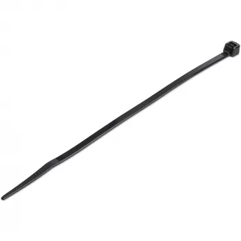 StarTech.com συσκευασία 100 τεμ. 6 ίντσες (15 cm) δεματικά καλώδια – 1/8 ίντσες (3,6 mm) πλάτος, 1-3/8 ίντσες (39 mm) διάμετρος δέσμης, 40 lb (18 kg) αντοχή εφελκυσμού, αυτοασφαλιζόμενα δεματικά καλώδια νάιλον με κυρτή μύτη, UL-πιστοποιημένα, μαύρο – TAA