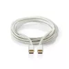 Καλώδιο USB Nedis CCTB60800AL20 USB 2.0 2 m USB C ασημί