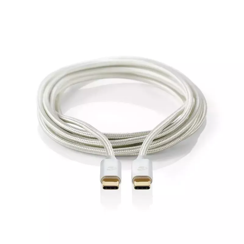 Καλώδιο USB Nedis CCTB60800AL20 USB 2.0 2 m USB C ασημί