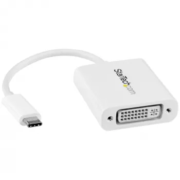 StarTech.com προσαρμογέας USB-C σε DVI - λευκό, 3.2 Gen 2 (3.1 Gen 2), USB Type-C, έξοδος DVI, 1920 x 1200 pixel