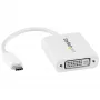 StarTech.com προσαρμογέας USB-C σε DVI - λευκό, 3.2 Gen 2 (3.1 Gen 2), USB Type-C, έξοδος DVI, 1920 x 1200 pixel