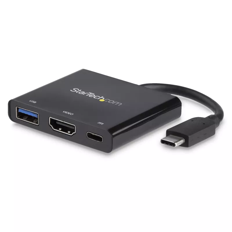 StarTech.com προσαρμογέας multiport USB-C με HDMI – θύρα USB 3.0 – 60W PD – μαύρο