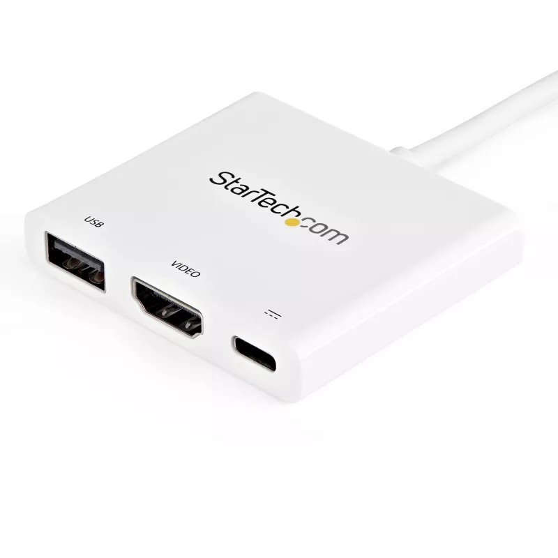 StarTech.com προσαρμογέας multiport USB-C με HDMI – θύρα USB 3.0 – 60 W PD – λευκό