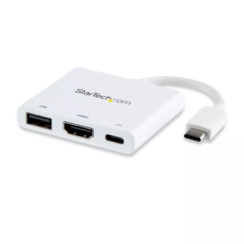 StarTech.com προσαρμογέας multiport USB-C με HDMI – θύρα USB 3.0 – 60 W PD – λευκό