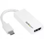 StarTech.com προσαρμογέας USB-C σε HDMI με 4K 30Hz - λευκό, USB Type-C, έξοδος HDMI, 3840 x 2160 pixel