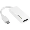StarTech.com προσαρμογέας USB-C σε HDMI με 4K 30Hz - λευκό, USB Type-C, έξοδος HDMI, 3840 x 2160 pixel