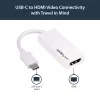 StarTech.com προσαρμογέας USB-C σε HDMI με 4K 30Hz - λευκό, USB Type-C, έξοδος HDMI, 3840 x 2160 pixel