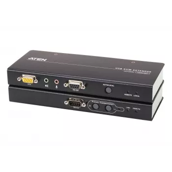 ATEN USB VGA KVM Extender με ήχο και RS-232 (200 m), πομπός & δέκτης, ενσύρματο, 200 m, Cat5, 1920 x 1200 pixel, κουμπιά