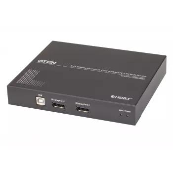ATEN USB DisplayPort Dual View HDBaseT™ 2.0 KVM Extender (4K@100m για μεμονωμένη προβολή)