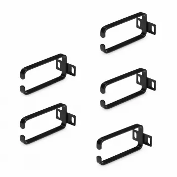 StarTech.com 5-Pack 1U Κάθετοι οδηγοί καλωδίων D-ring άγκιστρα, διαχειριστής καλωδίων για rack διακομιστών/ντουλαπιών 19 ιντσών, οργανωτής καλωδίων δικτύου, δακτύλιοι οδήγησης καλωδίων