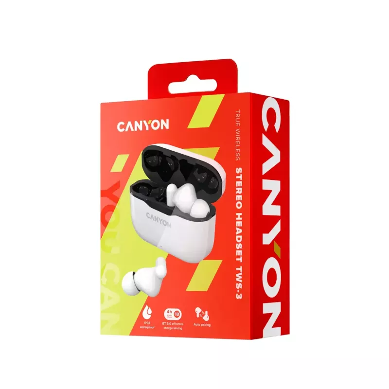 Ακουστικά με μικρόφωνο Canyon CNE-CBTHS3W