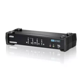 ATEN 4-Port USB DVI Dual Link KVM Switch με ήχο & USB 2.0 hub (καλώδιο KVM στη συσκευασία)