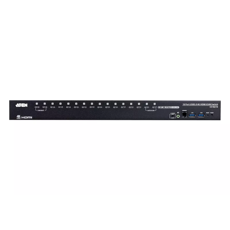 ATEN CS18216-AT-G διακόπτης KVM/ήχου/USB 16 θυρών, 1 τοπικός χρήστης, για τοποθέτηση σε rack
