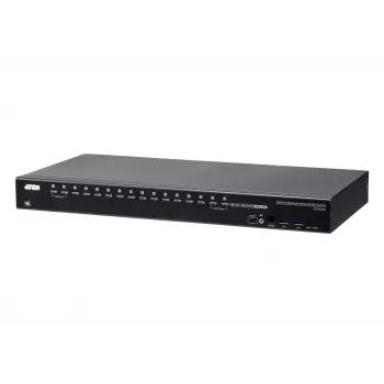 ATEN 16-Port USB 3.0 4K DisplayPort KVM Switch, 4096 x 2160 Pixel, 4K Ultra HD, 26,66 W, μαύρο