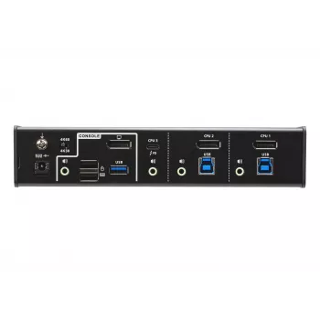 ATEN 3-Port USB-C DisplayPort Hybrid KVMP™ Switch, 4096 x 2160 Pixel, 4K Ultra HD, 5,78 W, μαύρο